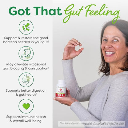 Probulin Colon Support Probiotic Supplement, Daily Gut, Digestive, and Immune Health Probiotics Capsules for Men and Women, 20 Billion CFU, Vegan, 60 Count Bottle