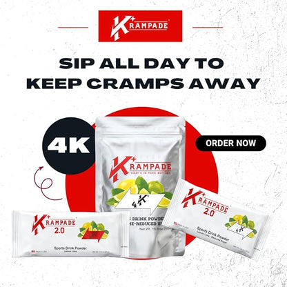 Electrolytes Powder Potassium Supplement - 4000 mg K+, >4X More Than Coconut Water | Instant Cramp Relief | Hydration Powder