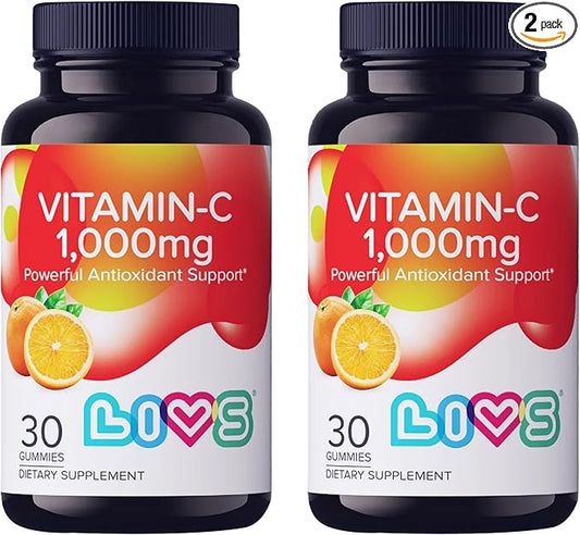 Vitamin C 1000mg Gummies for Kids & Adults | antioxidants & Immune Support Supplement | Hair, Skin and Nails Vitamins for Women & Men | Vegen & Free from GMO & Gluten - 1000mg VIT C/Dose - 60 ct