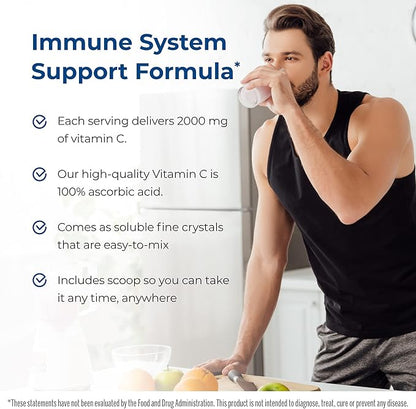 Immune & Genetics Protocols LLC Vitamin C High Potency* 2000 mg - Versatile and Powerful (120 Servings/4 Month approximate)