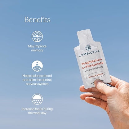 CYMBIOTIKA Magnesium L-Threonate – High-Absorption Magnesium for Brain Health, Memory, Focus & Stress Support – Promotes Mental Clarity, Relaxation & Mood Balance – Fast-Acting Liquid – 2 Month Supply