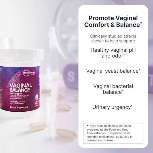 Microbiome Labs Vaginal Balance - Vaginal Probiotics for Women - Comprehensive Feminine Care for a Healthy Microbiome - Encourage pH Balance, Reduce Discomfort & Support Gut Health (60 Capsules)