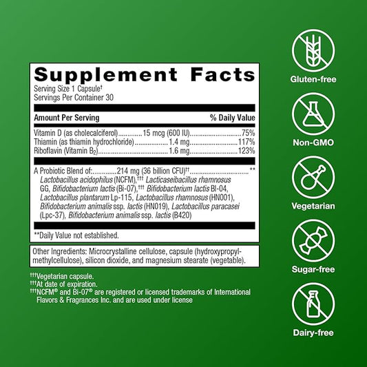 Metagenics UltraFlora Complete Probiotic - Gut Health Supplement - Supports Metabolism, Skin, Energy & Immune Health* - 36 Billion CFU - Non-GMO & Gluten-Free - 30 Capsules