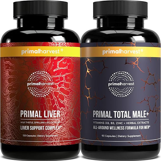 Primal Harvest Liver & Mens Multivitamin Supplements for Women and Men, Bundle