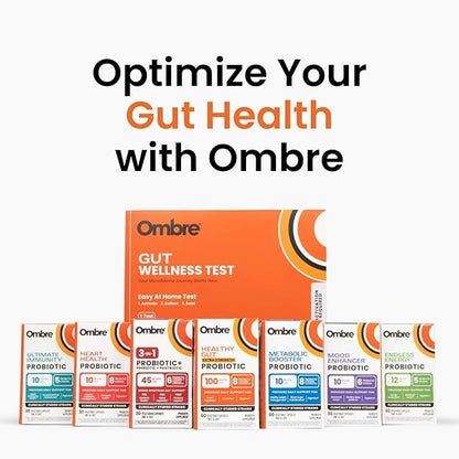 Ombre 3-in-1 Probiotic, Prebiotic and Postbiotic for Digestive Health & Gut Health - 45 Billion CFU - Bloating, Constipation & Gas Relief - Metabolic & Immune Support for Women & Men, 30 Day Supply