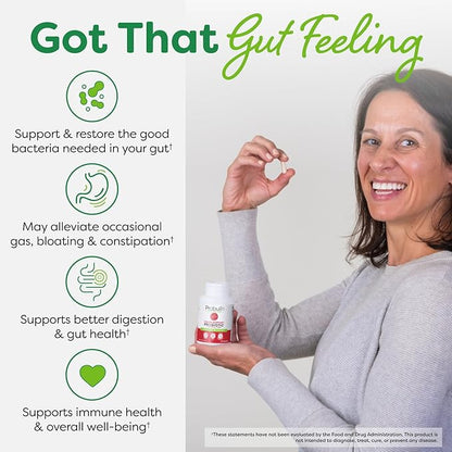 Probulin Colon Support Probiotic Supplement, Daily Gut, Digestive, and Immune Health Probiotics Capsules for Men and Women, 20 Billion CFU, Vegan, 30 Count Bottle