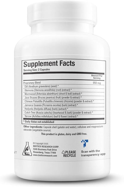 Biotics Research Dysbiocide Synergistic Botanical Blend Supports Normal Gut Health for Women & Men - Digestive Health Supplement - Supports Balanced Gut microbiome - 120 Capsules