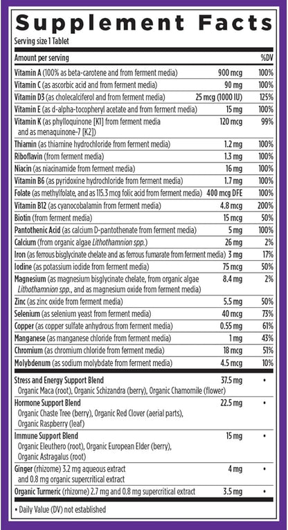 New Chapter Women's Multivitamin for Immune, Beauty + Energy Support with 20+ Nutrients -- Every Woman's One Daily, Gentle on the Stomach, 96 Count