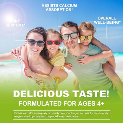 Calcium Magnesium Zinc Liquid with Vitamin D3, Magnesium Glycinate Plus Vitamin C K2| High Absorption Plant Calcium Supplement for Heart & Bone| Gluten Free，Sugar-Free | 30 Servings | Lemon Flavor