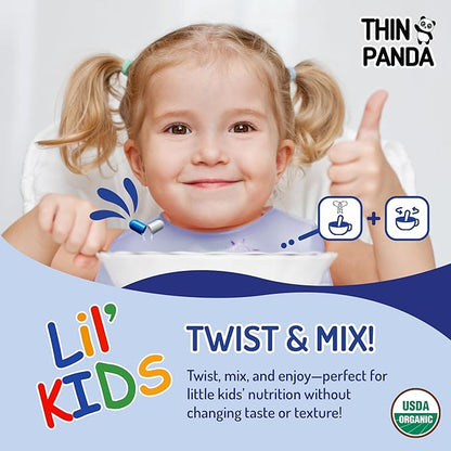 Lil' Kids Organic Vitamin D3 Supplement | 100% Of Your RDA | For Strong Bones & Healthy Immunity | Unique Twist & Mix Design | GMO Gluten Vegan & Taste Free | For Toddlers Ages 3 & Under | 90 Servings