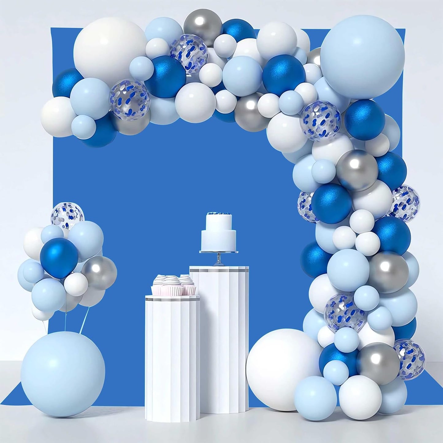 Royal Blue Backdrop, Photo Booth Portrait Photography Backdrops, Studio Blue Screen Backdrop for Photoshoot Streaming Video Shooting, Blue Photo Backdrop 10x10ft