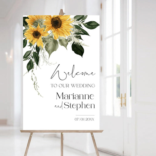 Personalized Wedding Welcome Sign, Flowers Wedding Welcome Sign, Wedding Welcome Sign, Custom Wedding Sign, Welcome To Our Wedding Sign, Flowers Wedding Board, Wedding Decorations Signs # 4