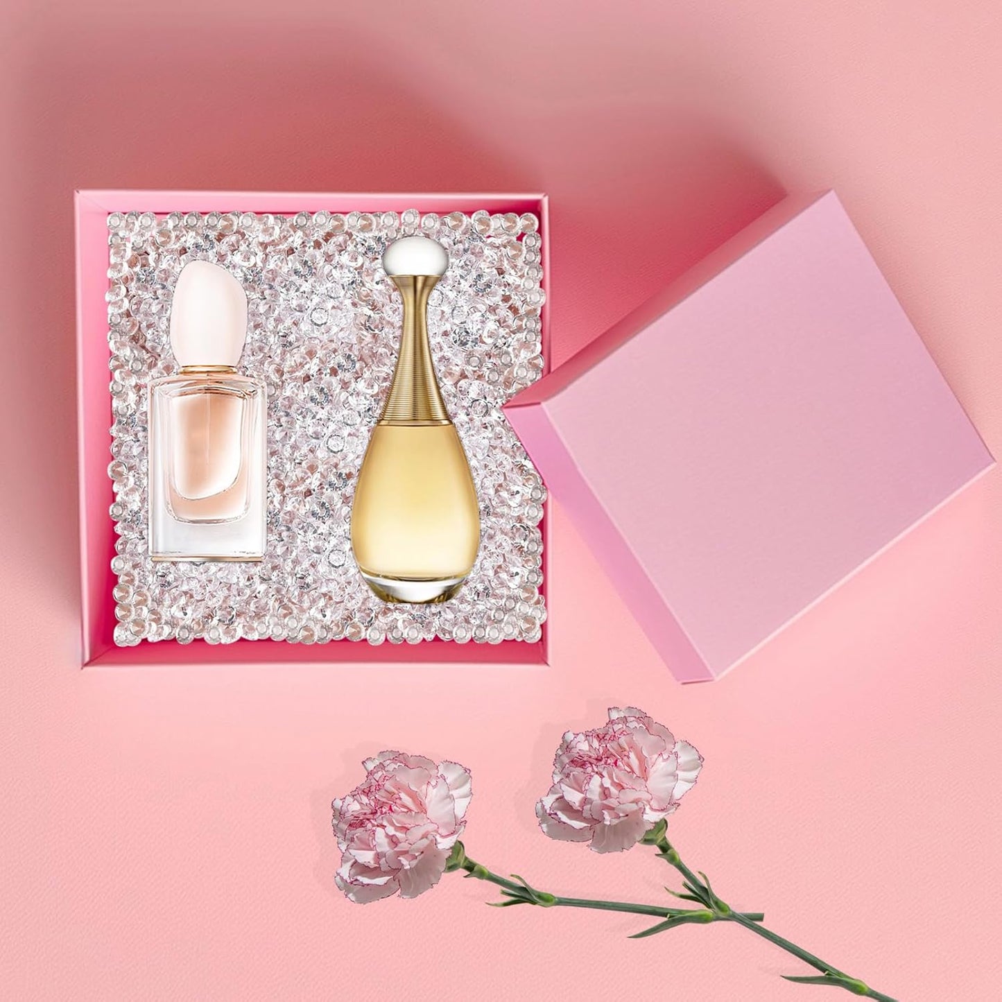 10000Pcs Crystal Acrylic Diamond Fake Gems Vase Filler, 4.5mm Faux Diamonds for Table Scatter Wedding Party, Bridal Shower, Birthday Decoration, Light Pink