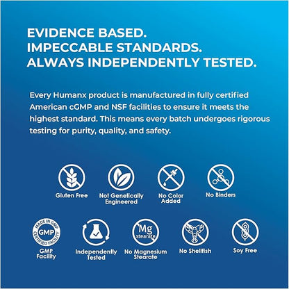 HUMANX Lactobacillus Gasseri & Reuteri+ 20 Billion CFU Plus Organic Prebiotics and Punicaligans - Probiotic Supplements - USA Made - Non-GMO - Performance Driven Delayed Release Capsule
