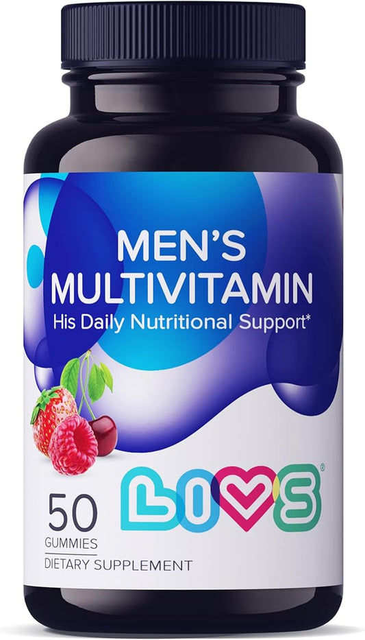 Men’s Multivitamins Gummies | Chewable Multivitamins for Men Health, Iron & Immune Support | Daily Vitamins with Zinc, Vitamin D3, B12, Biotin & More | Gluten Free & Vegan Gummy Vitamins – 50 Ct
