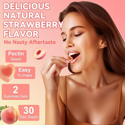 Sugar Free Multivitamin Gummies for Women 14+ w/Iron, Inositol, Folate, Biotin, Womens Daily Multivitamin Gummy w/Vitamin A, C, B, D3, K2, for Hair, Skin, Energy, Immune, Peach Flavor