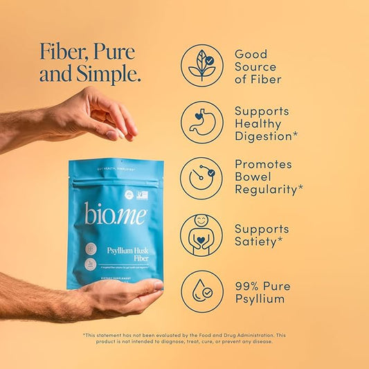 Psyllium Husk Fiber Capsules 2pk - Gluten-Free Fiber Supplement for Women & Men - Psyllium Husk Capsules for Healthy Digestion, Bowel Regularity, & Bloating Relief - 60 Servings