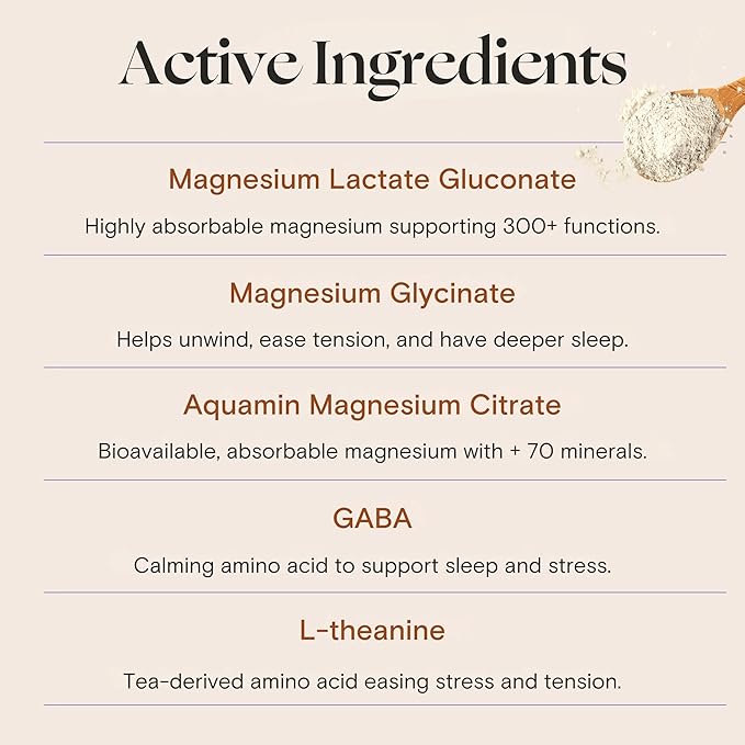 mellö Magnesium Supplement Superblend Powder - Magnesium Glycinate with L-Theanine, GABA, and 70 Trace Minerals - Supports Sleep, Relaxation, Balanced Energy - Lavenderberry Flavor, 30 Servings