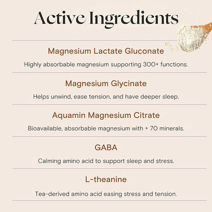 mellö Magnesium Supplement Superblend Powder - Magnesium Glycinate with L-Theanine, GABA, and 70 Trace Minerals - Supports Sleep, Relaxation, Balanced Energy - Lavenderberry Flavor, 30 Servings