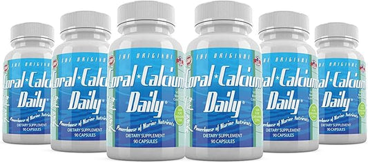 Pure Okinawa Coral Calcium - Marine-Grade Supplement with 72 Trace Minerals - 1475mg, 540 Vegetable Capsules (6 Month Supply)