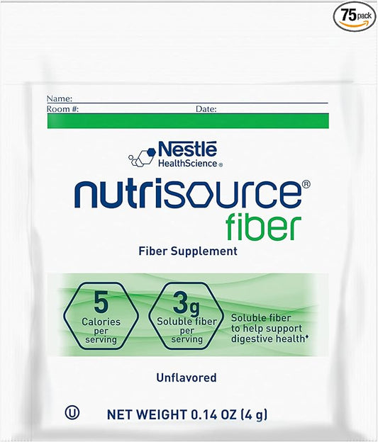 Nestle Nutrisource Fiber Fiber Supplement Unflavored 4 Gram Packet 75 Ct