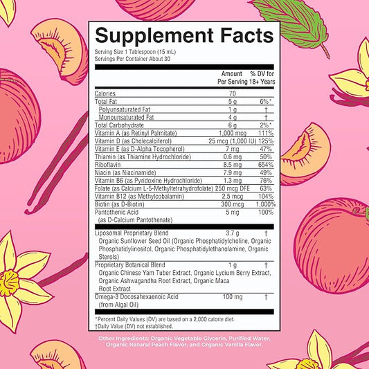 MaryRuth Organics USDA Organic Multivitamin for Women, Sugar Free Womens Multivitamin, Liquid Vitamins for Women, Immune Support Supplement, Ashwagandha, Methylfolate, Vegan, Non-GMO, 15.22 Fl Oz