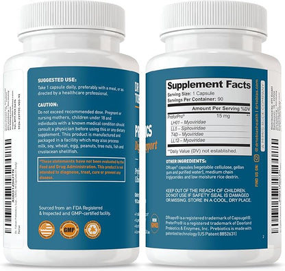 Dr. Tobias Prebiotics Digestive Support, Advanced Prebiotic Supplement for Gut Health, Immune Function & Boost for Probiotics for Women & Men, Vegan, Non-GMO, 90 Capsules, 90 Servings