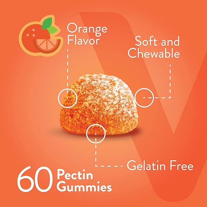 Viteey Vitamin C Gummies for Adults & Teens with Zinc & Echinacea - Immune Support Gummies - Vegan, Gelatin Free, Gluten Free, GMO Free - Tasty Vitamin C Chewable Orange Flavored Gummy