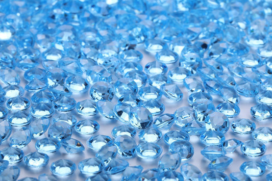 5000 pcs/Pack Wedding Table Scatter Confetti Crystals Acrylic Diamonds 6 mm Rhinestones for Wedding, Bridal Shower, Vase Beads Decorations (6mm, Light Blue)