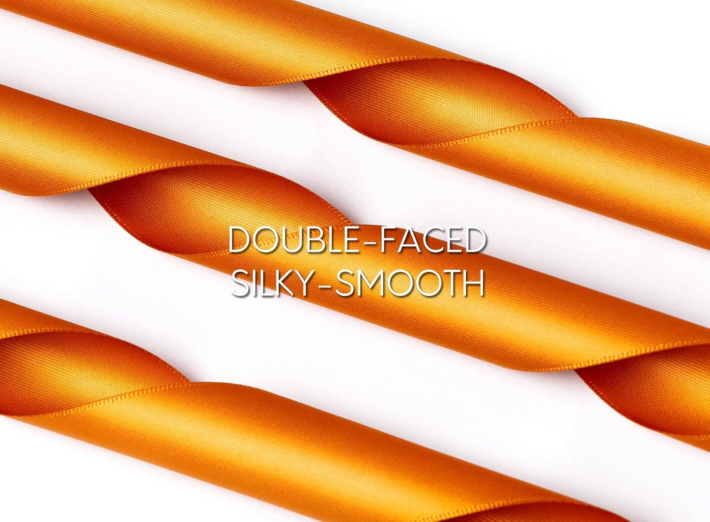 Satin Ribbon 1-1/2 Inch x 50 Yards Double-Faced Ginger Polyester Ribbons for Crafts Flower Bouquet Gift Wrapping Wedding Invitation