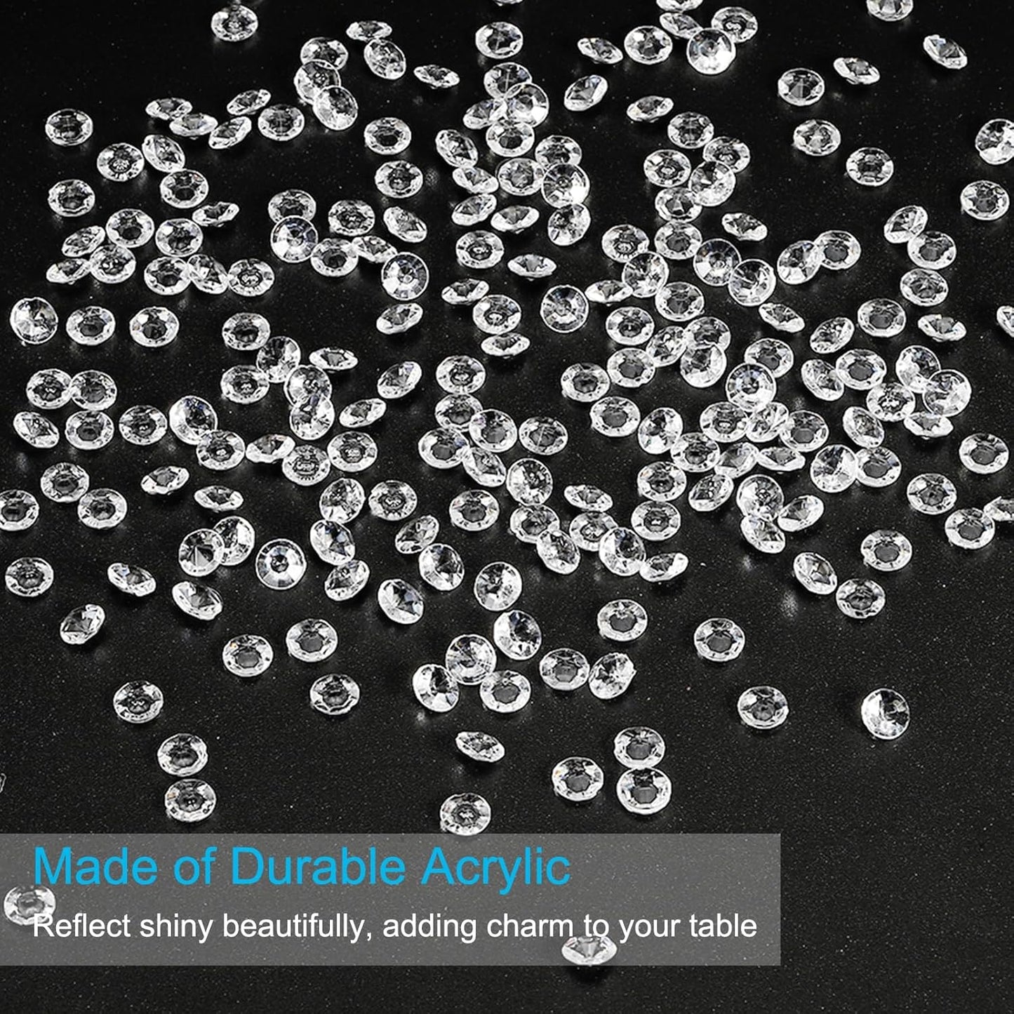 PATIKIL 4000 Pcs Wedding Table Scatter Confetti Crystals 6mm Acrylic Diamonds Vase Fillers Gems for Table Centerpiece Decorations Party Vase Beads, White