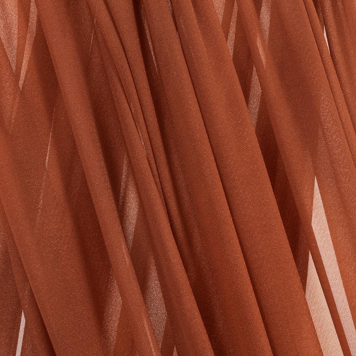 Terracotta Fall Thanksgiving Elegant Arch Draping Fabric Outdoor 1 Panel 29" × 20Ft Sheer Chiffon Curtain Drapes for Wedding Ceremony Birthday Party Garden Brunch