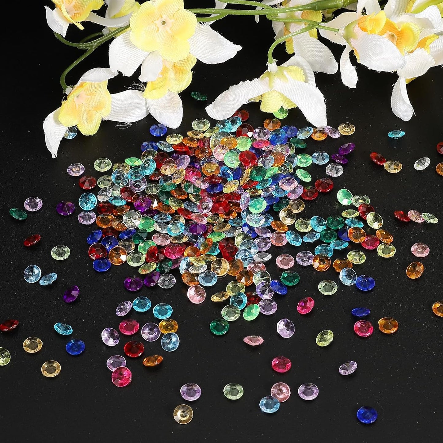 PATIKIL 4000 Pcs Wedding Table Scatter Confetti Crystals 6mm Acrylic Diamonds Vase Fillers Gems for Table Centerpiece Decorations Party Vase Beads, Blue