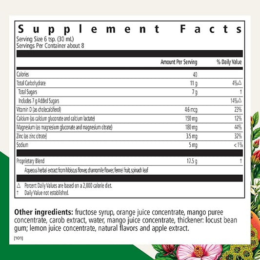 Floradix Calcium Magnesium Liquid Herbal & Mineral Supplement - Bone Support Supplement* with Calcium, Magnesium, Vitamin D & Zinc - Vegetarian, Non-GMO - 8.5 fl oz