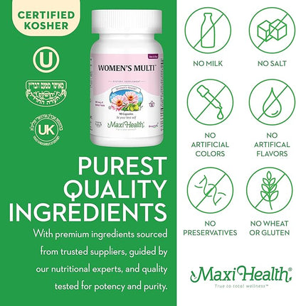 Multivitamin for Women – Essential Womens Multivitamin Supplement with Vitamins A B C D E Calcium Zinc Biotin & More – Daily Multi Vitamins and Multiminerals for Gut Support 90 Capsules
