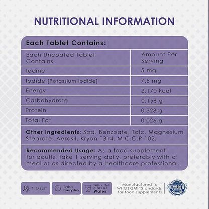 Ambrosial Iodine 5000mcg (Pack of 1-120 Tablets)