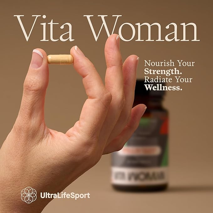 Ultra Life Sport - VITA Woman Premium Multivitamin for Women - 30 Capsule Daily Vitamins for Women with Vitamin E, K2 MK-7, and B for Maximum Absorption - 100% Vegan, Organic, Non-GMO, Gluten Free