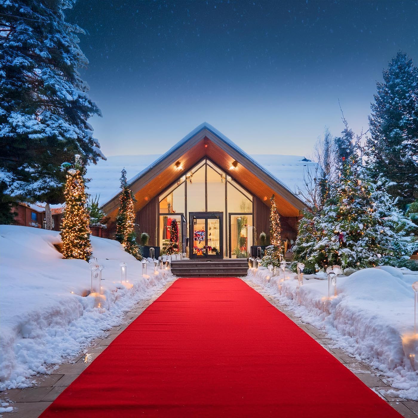 BannerBuzz Hollywood Red Carpet Runner – Premium Non-Slip 3x8 ft Aisle Rug for Weddings, Parties, and Events – Ideal for Step and Repeat Backdrop Event Decoration