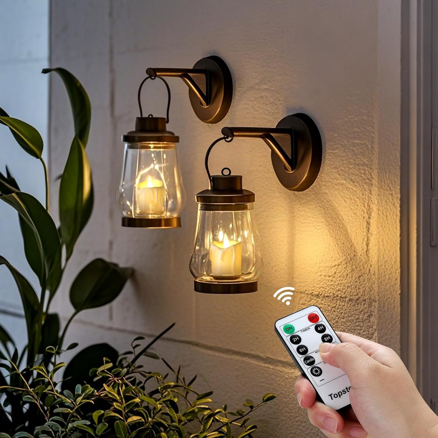 Topstone 12pcs Flickering Flameless Candles,Battery Operated LED Candles with Timer & Dimmable Function,Fake Candles,Remote Control Tea Lights, Perfect for Home Decor, Wedding, Christmas Decorations