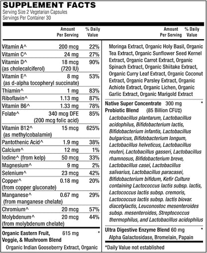 Women's 85 Billion PROBIOTIC Capsule with Prebiotics, Probiotics, Digestive Enzymes, Organic Vitamins & Minerals (4-in-1) Formula