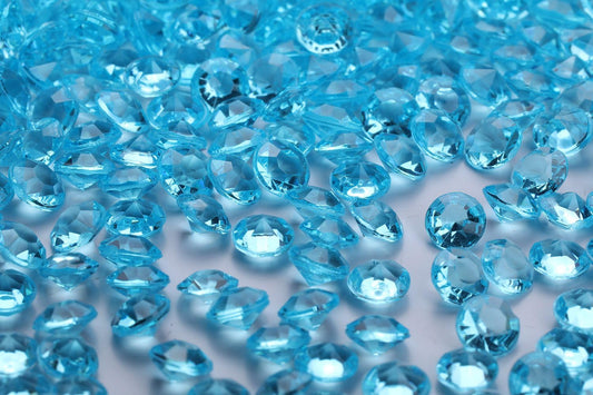 5000 pcs/Pack Wedding Table Scatter Confetti Crystals Acrylic Diamonds 6 mm Rhinestones for Wedding, Bridal Shower, Vase Beads Decorations (6mm, Lake Blue)