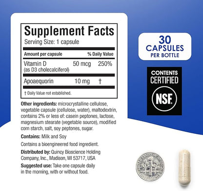 Prevagen Regular Strength 10mg, 30 Capsules |2 Pack| with Apoaequorin & Vitamin D with Attractive and Stackable Prevagen Storage Box