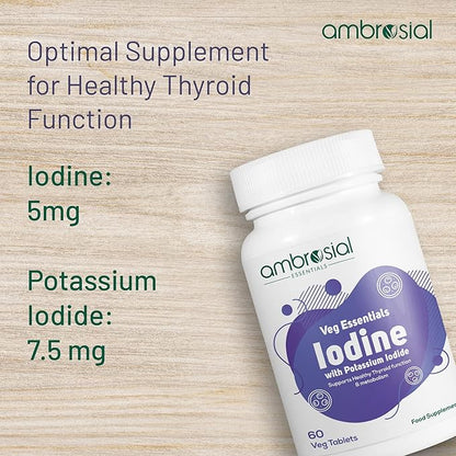 Ambrosial Iodine 5000mcg Tablets (Pack of 1-60 Tablets)