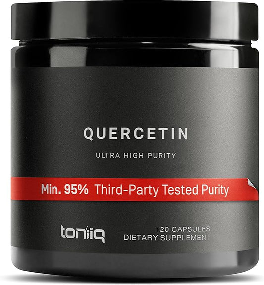 Toniiq Ultra High Purity Quercetin Capsules - 95%+ Highly Purified and Bioavailable - 1000mg Per Serving - 120 Capsules Quercetin Supplement