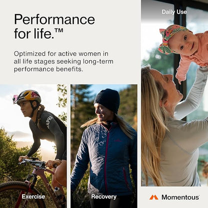 Momentous The Women's Three Bundle - Iron+, Calcium, & Vitamin D3 (2000 IU) - 3 Critical Nutrients for All Women in 1 Daily Supplement System - NSF Certified for Sport - Gluten Free - 60 Servings