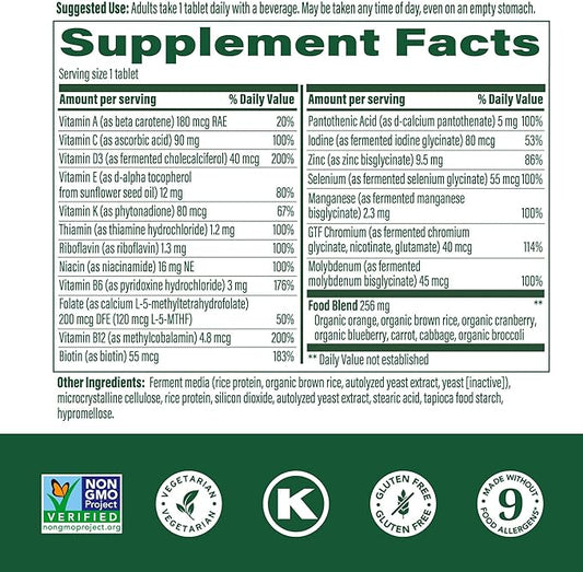 MegaFood Women's 55+ One Daily Multivitamin for Women - with Vitamin A, C, D3 & E for Optimal Aging Support - Plus Real Food - Bone & Immune Support Supplement - Vegetarian - 120 Tabs