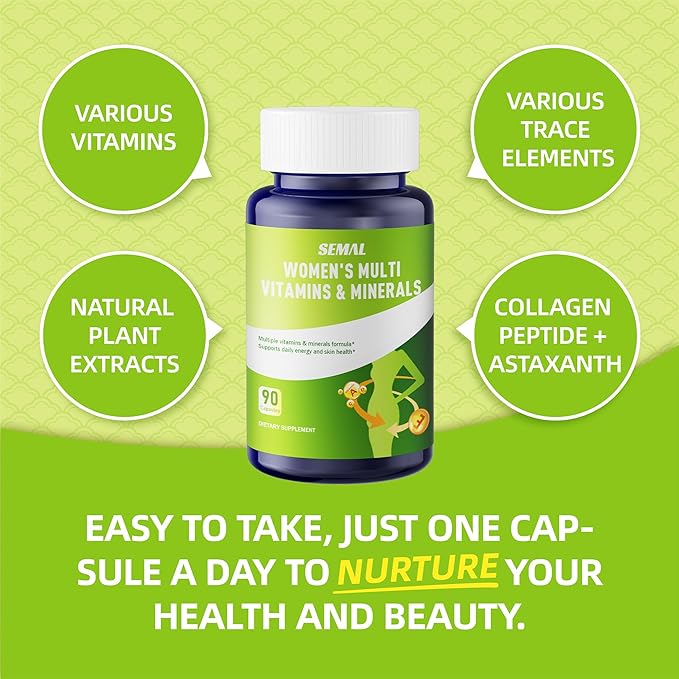 SEMAL Daily Multivitamin & Multimineral Supplement for Women (90 Capsules)