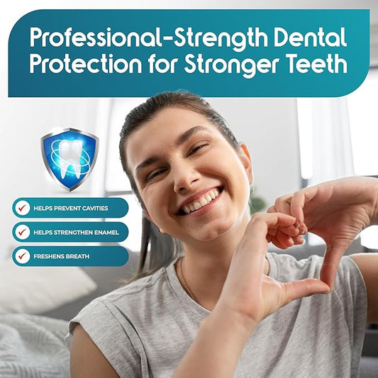 ioRinse AC Anticavity Fluoride Mouthwash - Alcohol-Free Molecular Iodine Mouth Wash Fights Tooth Decay & Protects Enamel - Safe Mint Rinse for Sensitive Mouths - Potent Bad Breath Protection