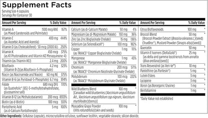 Multi Plus Phyto - Comprehensive Multivitamin & Phytonutrient Blend - Nutrition for Athletes - Highly Absorbable Vitamins, Minerals & Plant-Based Compounds - 120 Capsules