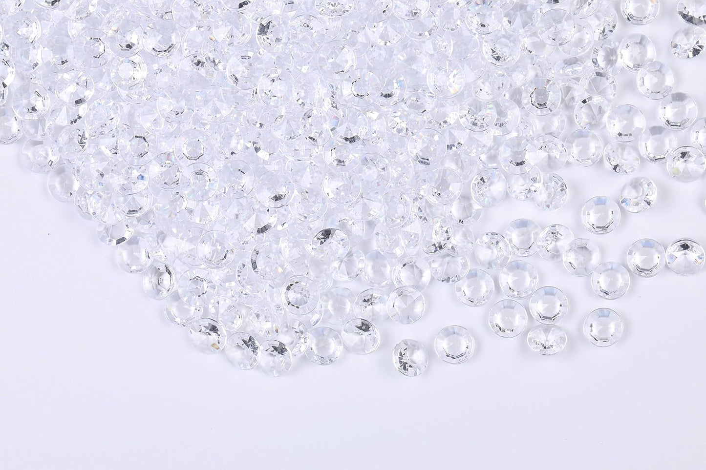 2000pcs Platic Acrylic Gems Fake Acrylic Diamonds Vase Filler Beads Faux Diamond Crystals Jewels for Makeup Brushes Holder Table Scatter Confetti Party Arts Crafts Birthday Wedding Decor